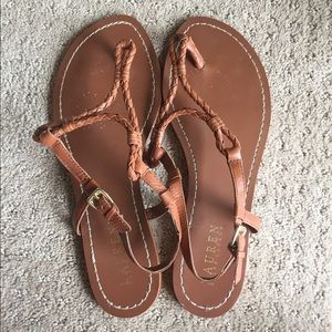 Ralph Lauren Woven Leather Sandals Size 9.5